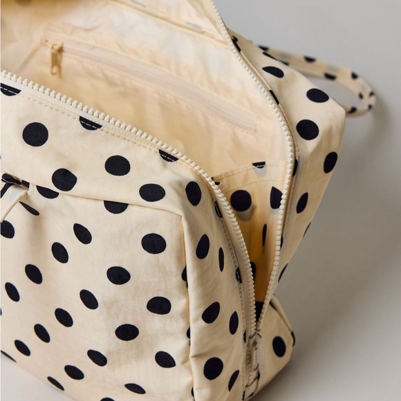 BAGGU White Polka Dot - Medium Nylon Bowler Bag NWT - Picture 5 of 5